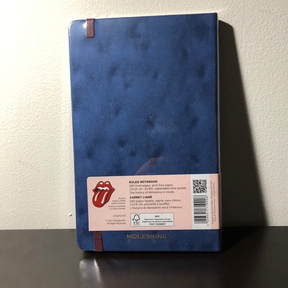 Moleskine Rolling Stones Velvet LG Ruled Notebook! - Picture 2 of 8
